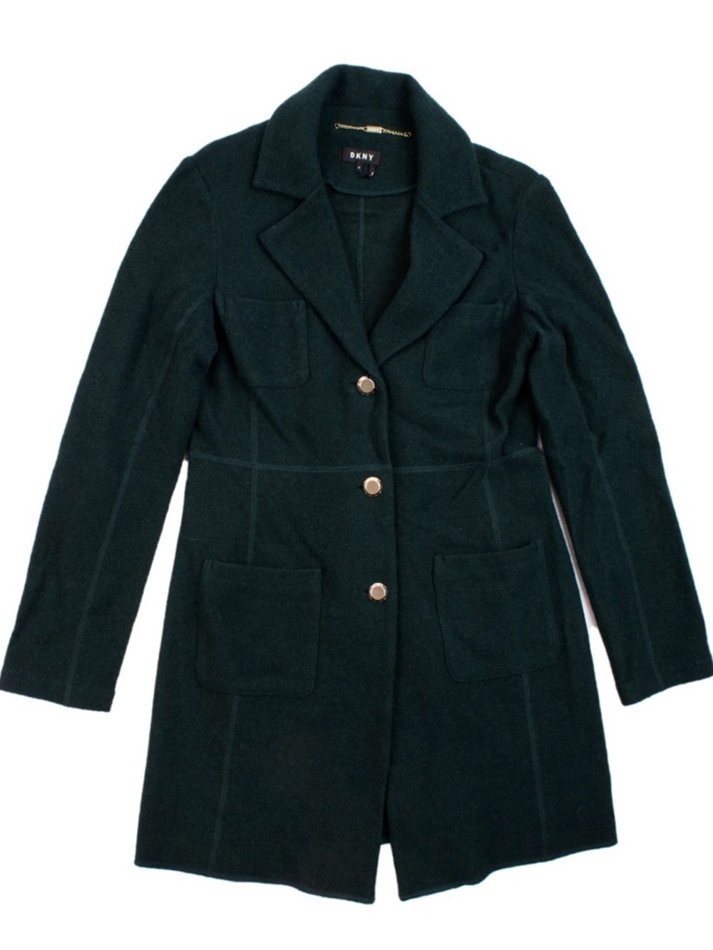 DKNY Forest Green wool coat